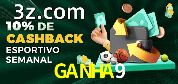 10% de bônus de cashback na GANHA9